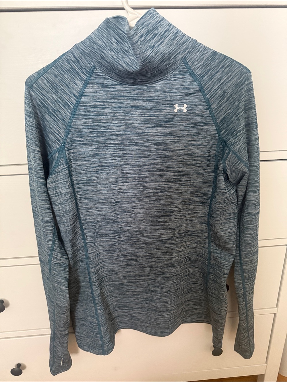Under Armour Teal Heathered Long Sleeve Performance Top